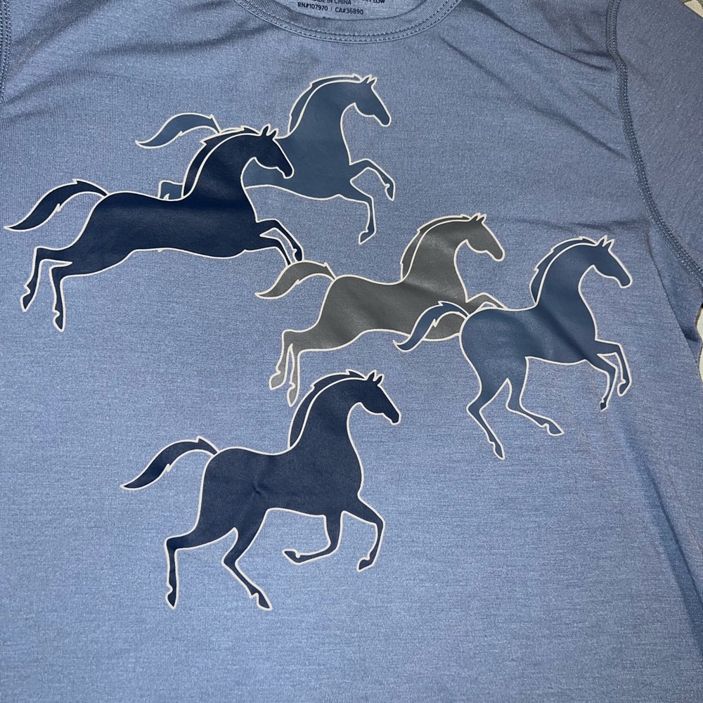 Kerrits blue girls horse riding XL T-Shirt EUC - Picture 3 of 4